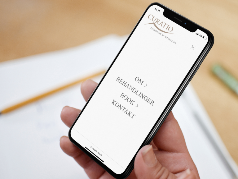 massagekliniks hjemmeside. Webdesign lavet af Human Hero Webdesign