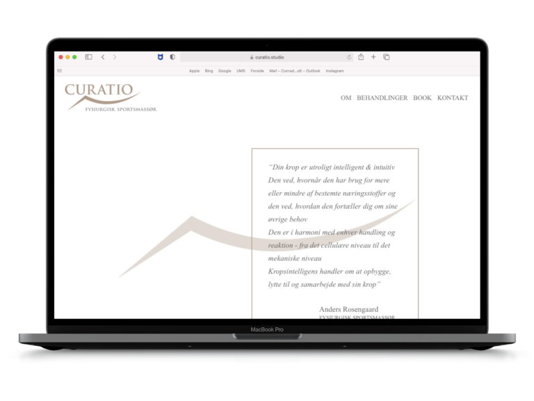 Curatio hjemmeside case
