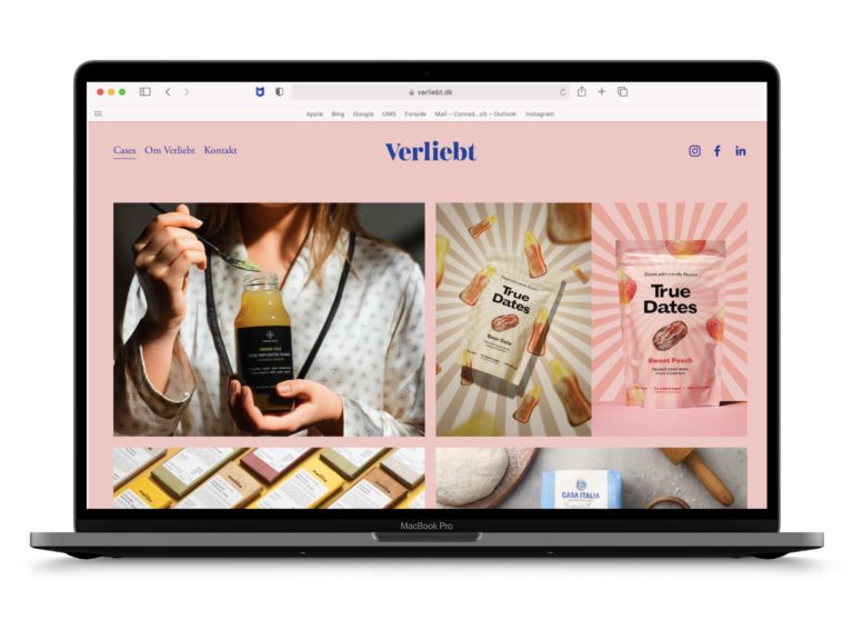 Verliebt hjemmeside case